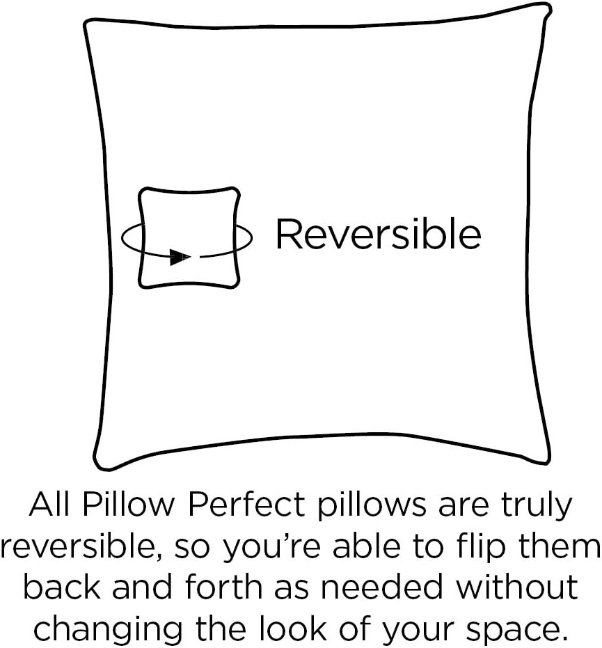 Pillow Perfect Bright Floral Indoor/Outdoor Chairpad with Ties Reversible, Tufted, Weather, and Fade Resistant, 15.5" x 16", Ivory Alastriste 2 Count