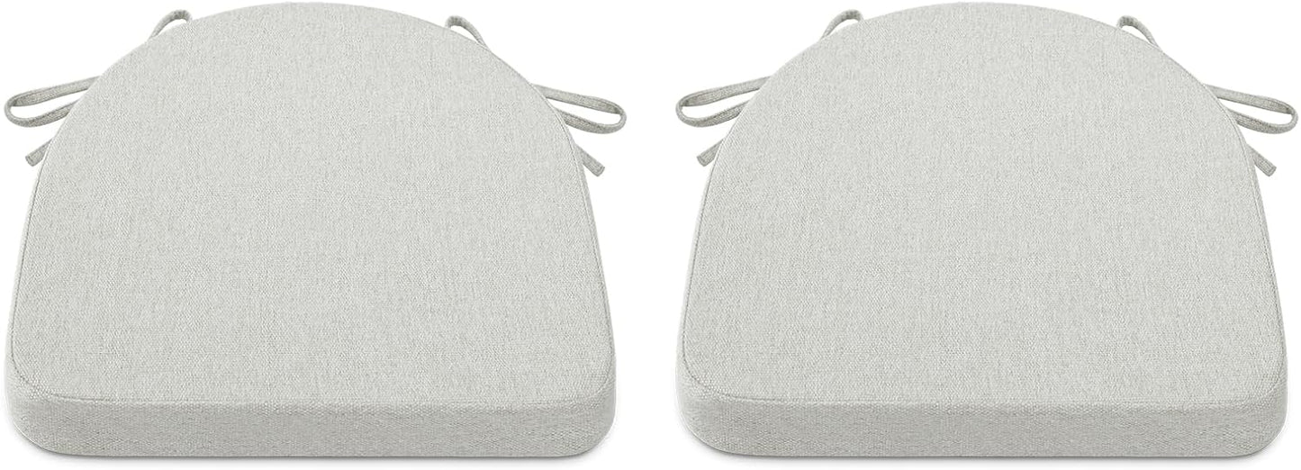 Shinnwa Kitchen Chair Cushions Set of 4, Non-Slip Dining Chair Cushions with Ties and Machine Washable Cover, 4 Pack, 17 x 16.5 x 2in, Off White