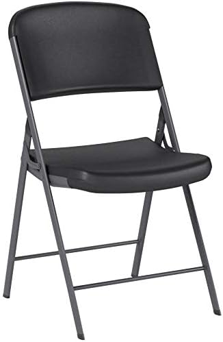 Lifetime 80187 Commercial Grade Folding Chair, 4 Pack, Black