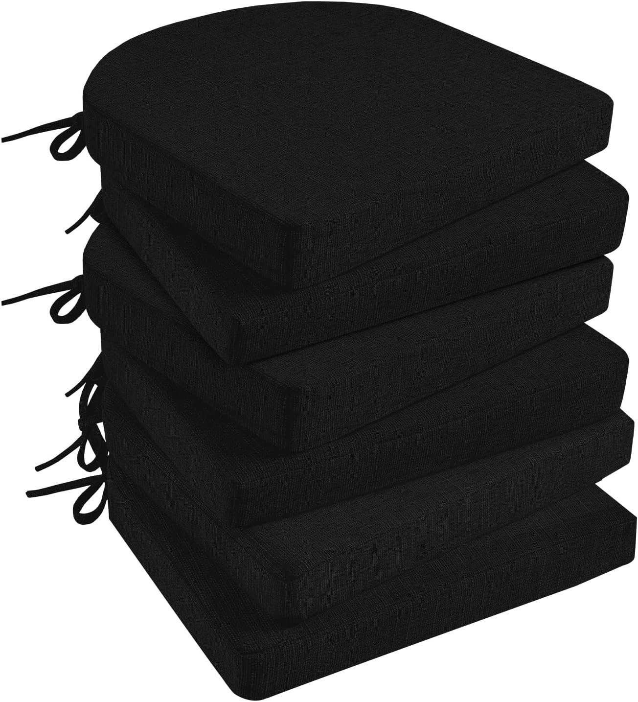 Basic Beyond Chair Cushions for Dining Chairs 4 Pack, Memory Foam Chair Cushion with Ties and Non Slip Backing, 16 x 16 inches Chair Pads for Dining Chairs(Brown)