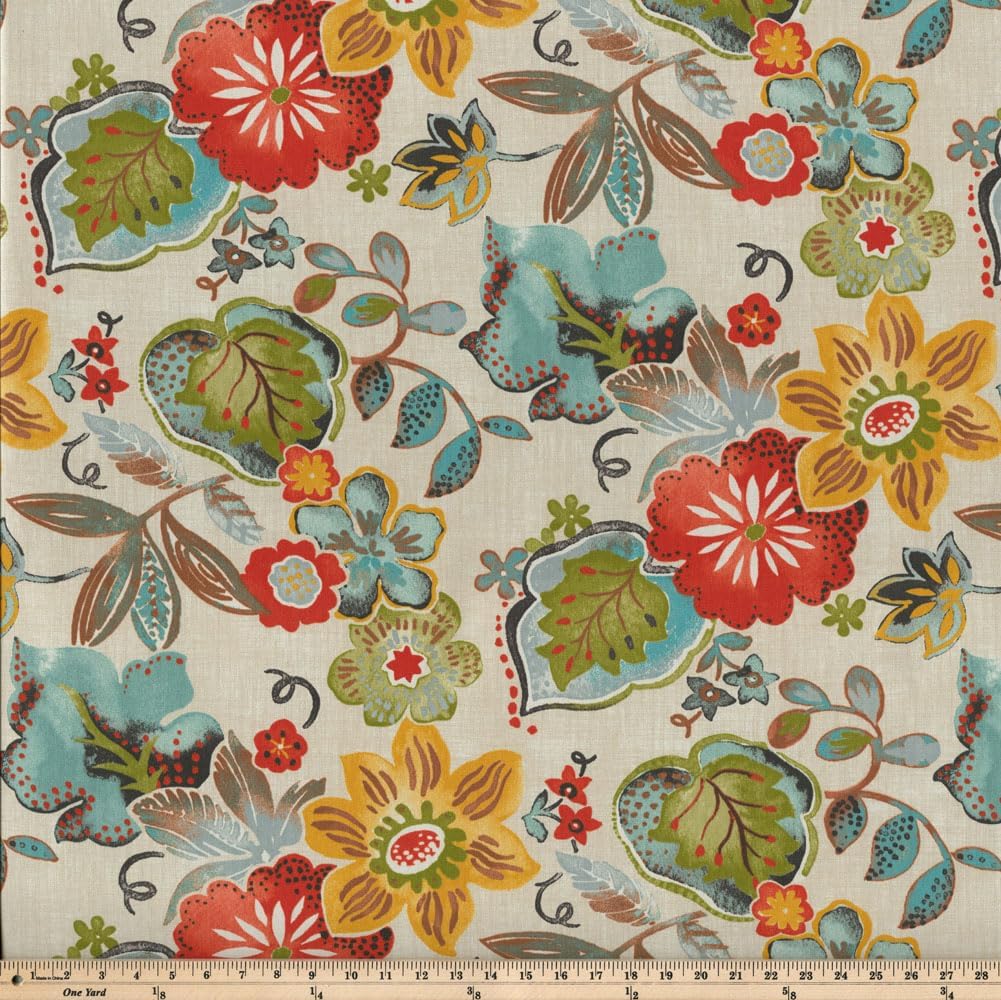 Pillow Perfect Bright Floral Indoor/Outdoor Chairpad with Ties Reversible, Tufted, Weather, and Fade Resistant, 15.5" x 16", Ivory Alastriste 2 Count