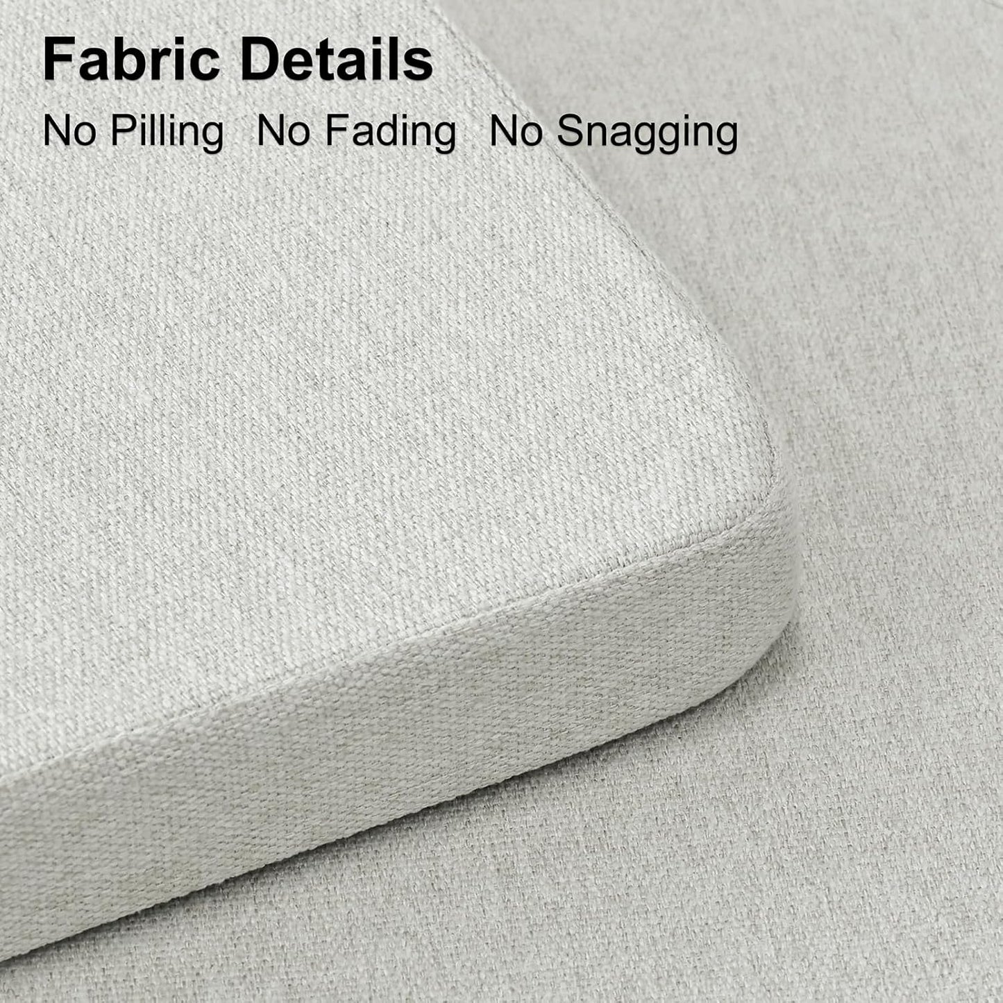 Shinnwa Kitchen Chair Cushions Set of 4, Non-Slip Dining Chair Cushions with Ties and Machine Washable Cover, 4 Pack, 17 x 16.5 x 2in, Off White